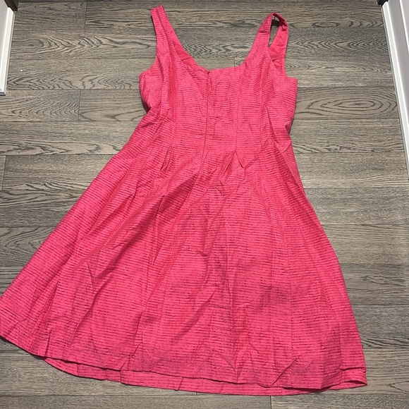 Nine West Vintage 2960’s hot pink waggle fit and flare sleeveless dress Sz 8 - Picture 10 of 16